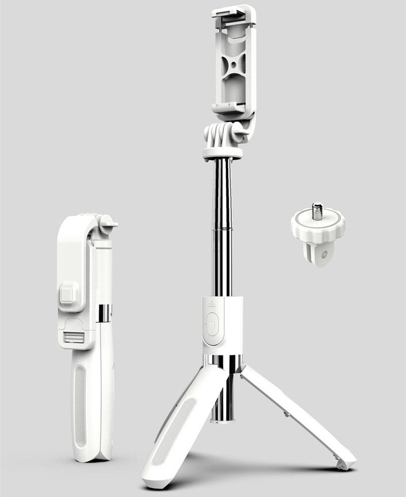 Compatible with Apple, Tripod Selfie Stick Mobile Universal Live Triangle Bracket One Bluetooth Selfie Artifact - 图片 14