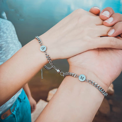 English letters titanium steel magnet suction couple bracelet 9565206b 00cb 49b7 aa45 dc69393ad6b4