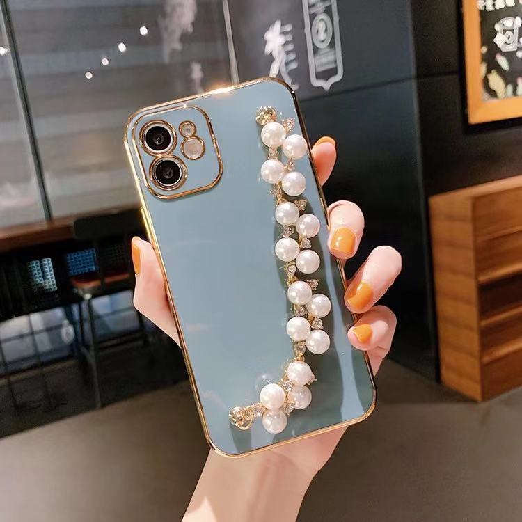 Electroplated Pearl Bracelet All-inclusive Soft Case Mobile Phone Protective Case 956a7599 aa21 4549 9352 bff9a4d1e166