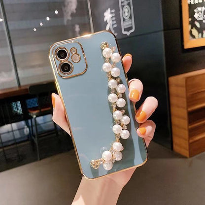 Electroplated Pearl Bracelet All-inclusive Soft Case Mobile Phone Protective Case 956a7599 aa21 4549 9352 bff9a4d1e166