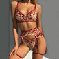 4 PCs Set Love Embroidered Mesh Lingerie Bra - HD Wireless Product #11