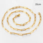 18k Gold Stainless Steel Paper Clip Clavicle Necklace Female 0 Word Chain All-match - HD Wireless Product #8