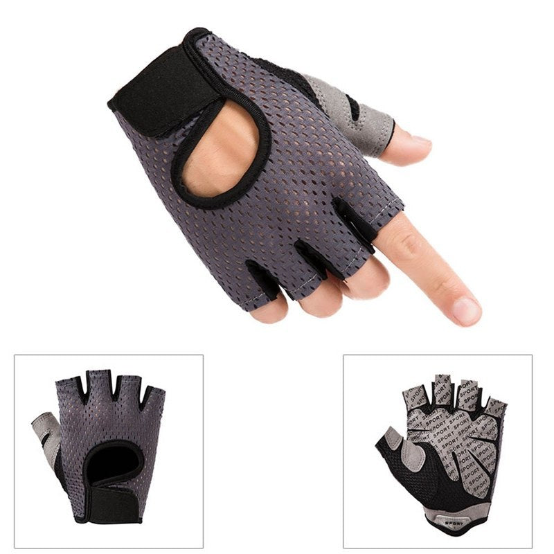 Half finger gloves sports fitness gloves outdoor riding non-slip wear gloves 9580513404552