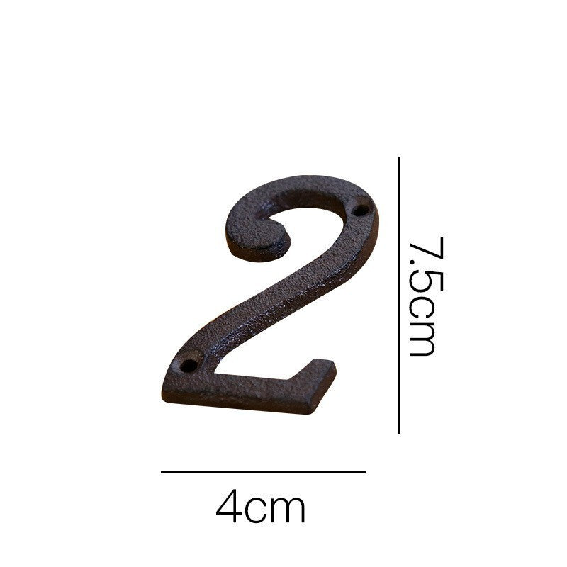 European-style Retro Cast Iron Three-dimensional Wrought Iron 26 English Letters Door Number 9588dc94 a02b 4d0d 86c7 a07631f2