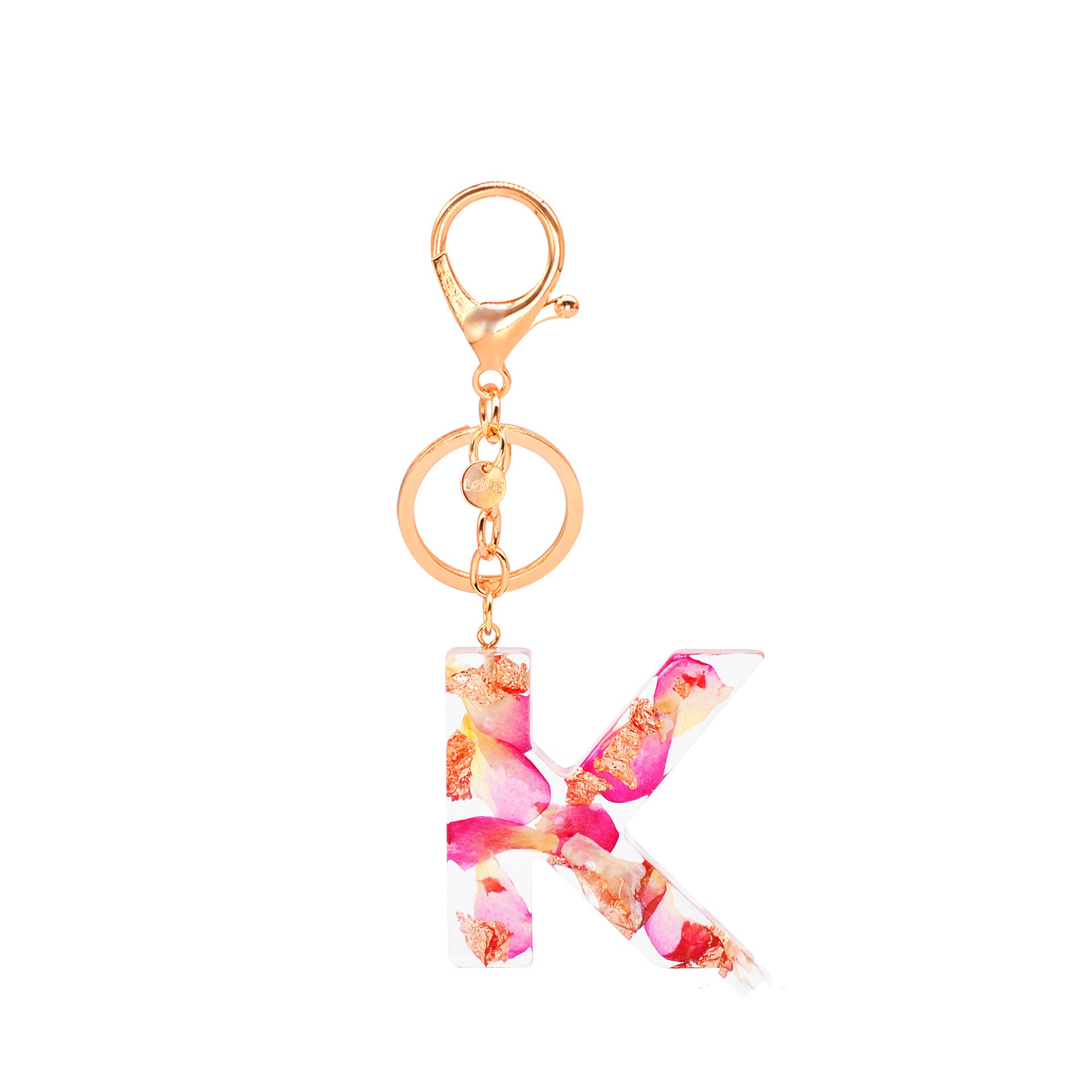 Petal Resin Keychain English Alphabet Pendant 958a8bb0 b633 4251 b89c 64823dc524e6