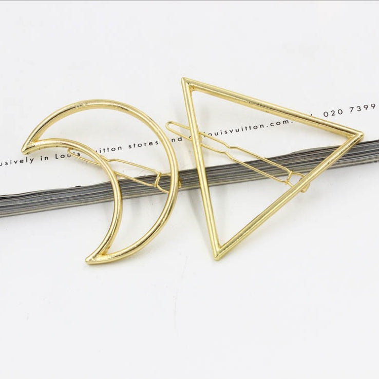 Hairpins Triangle Moon Hair Pin Jewelry 959030462442