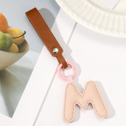 Fashion All-Match 26 Full Letter Leather Key Chain Pendant 95982f67 78c4 4b4e 894f 490980c1c160
