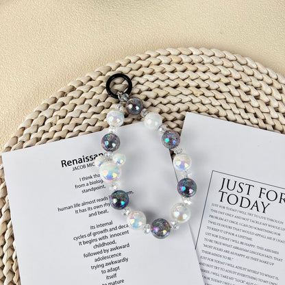 Two-tone Gradient Colorful Round Beads Car Key Ring 959b08fc d5b3 4253 b936 d0382abce918