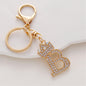 Metal Diamond-encrusted 26 English Crown Alphabet Keychain 95e35e94 f612 47e5 8c54 c159c56df6b4