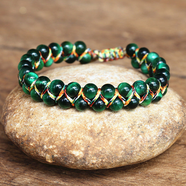 Hand-woven Adjustable Tiger-eye Bracelet 95e69c3d b382 44c0 bfcb cfa8aceb6f09