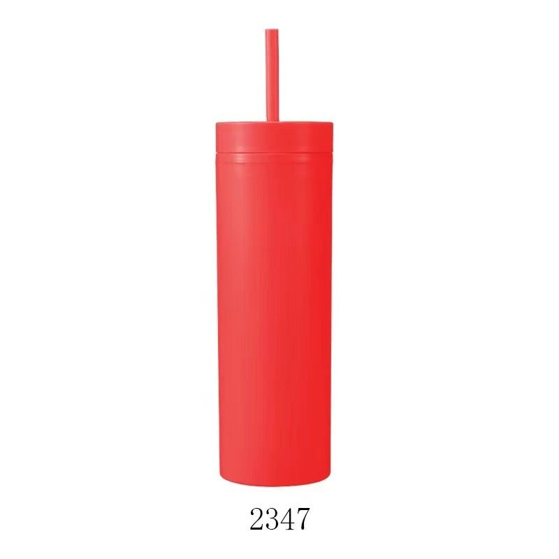 Double Layer AS Plastic Straight Body Multicolor Frosted Straw Cup 95f3d344 097b 46a7 b2f6 4c5666726d3f