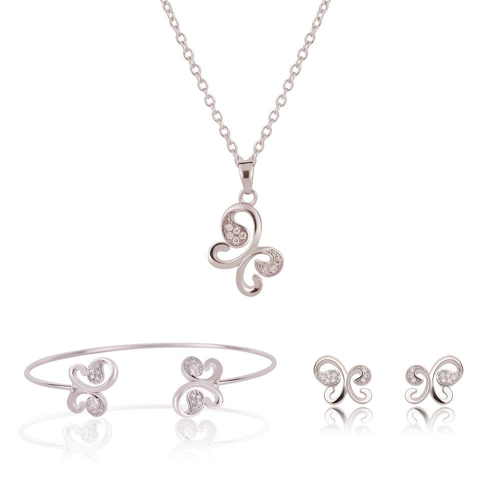 Three-piece Set Of New Butterfly Diamond Jewelry 95f3fc23 2854 44a6 b1f8 bb81f6a91012