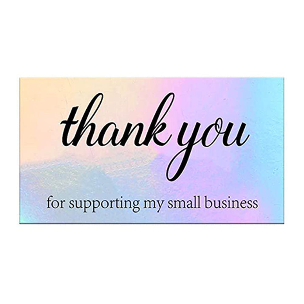 50 Laser Rainbow Thank You Cards - HD Wireless Product #7