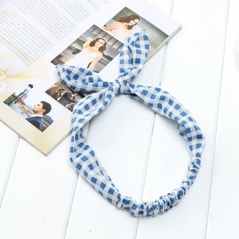 Big bow tie bunny ears headband 9628212751793