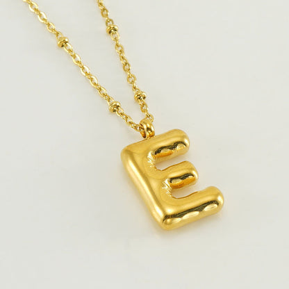 Women's Fashion Bubble Letter Pendant Letter Necklace 962f1d37 e294 41d0 a057 ec3a9afb50e8