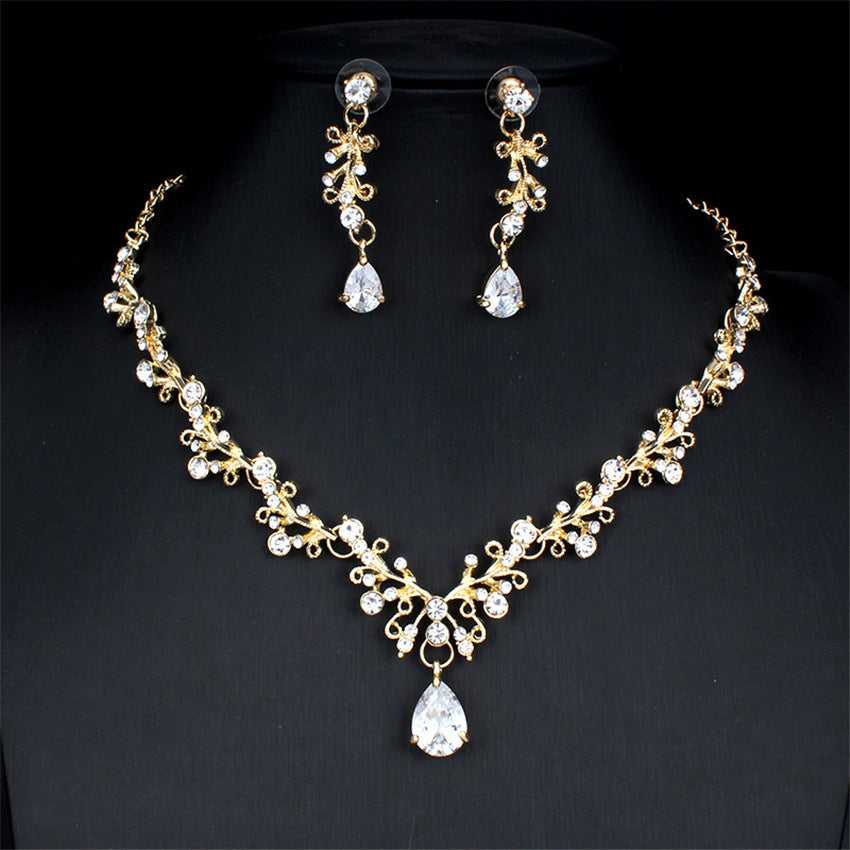 Rhinestone Women'S European And American Water Wave Chain Lattice White Pearl Necklace 9630b077 574e 4499 bf14 376bb1f17036