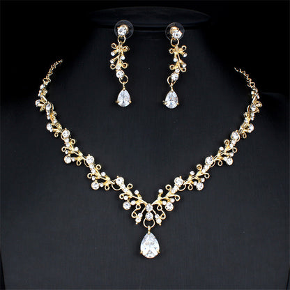 Rhinestone Women'S European And American Water Wave Chain Lattice White Pearl Necklace 9630b077 574e 4499 bf14 376bb1f17036