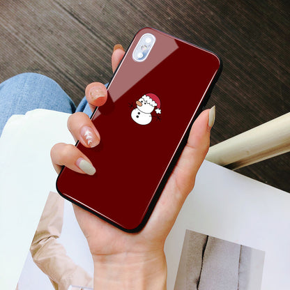 Phone Case Christmas Snowman Glass Shock-resistant Bag 9647515b 4ba9 495c ae71 904f20a05370