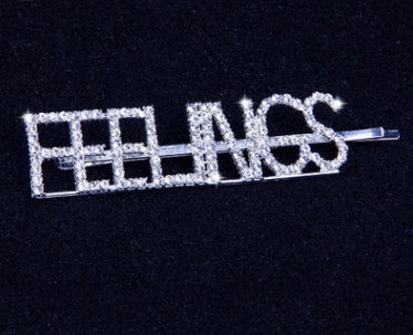 Rhinestone letter hairpin 965235715936