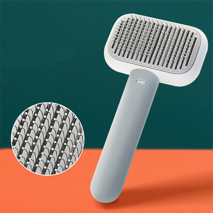 New Pet Cat Dog Hair Brush Hair Massage Comb Open-Knot Brush Grooming Cleaning Tool Stainless Steel Comb 965285af ba60 4352 b
