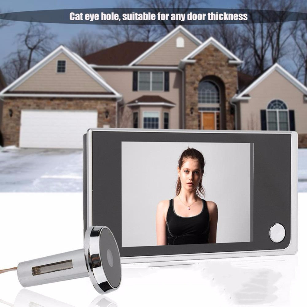 3.5 inch Video Digital Door Camera Doorbell 120 Degree Angle Peephole Viewer Eye - Wireless Security Camera with Night Vision #2