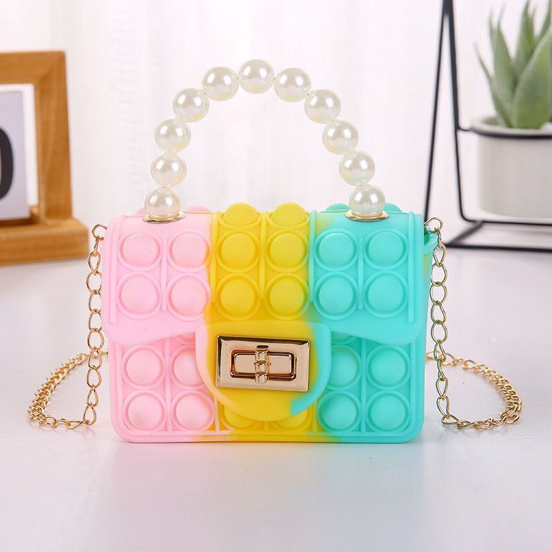 Coin Purse Children's Double-sided Bubble Pearl Tote Chain Bag 96662f84 abd4 4f35 b1c6 d35948523b28