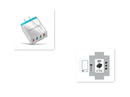 USB Charger Quick Charge 3.0 4 Phone Adapter For Tablet Portable Wall Mobile Charger Fast Charger - 图片 20