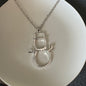 Personalized Snowman Earrings And Pendant Fashion Simple Christmas Hollow Necklace For Women Jewelry 9667b014 99b9 4fae 83ae 