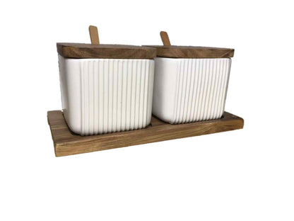 Household Seasoning Box Ceramic Seasoning Jar Set 9677975643028