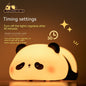 Panda Night Lights For Kids Cute Animal Silicone Timing Rechargeable Lamp Cartoon Panda Bedroom Decoration Kids Boys Girls Gi