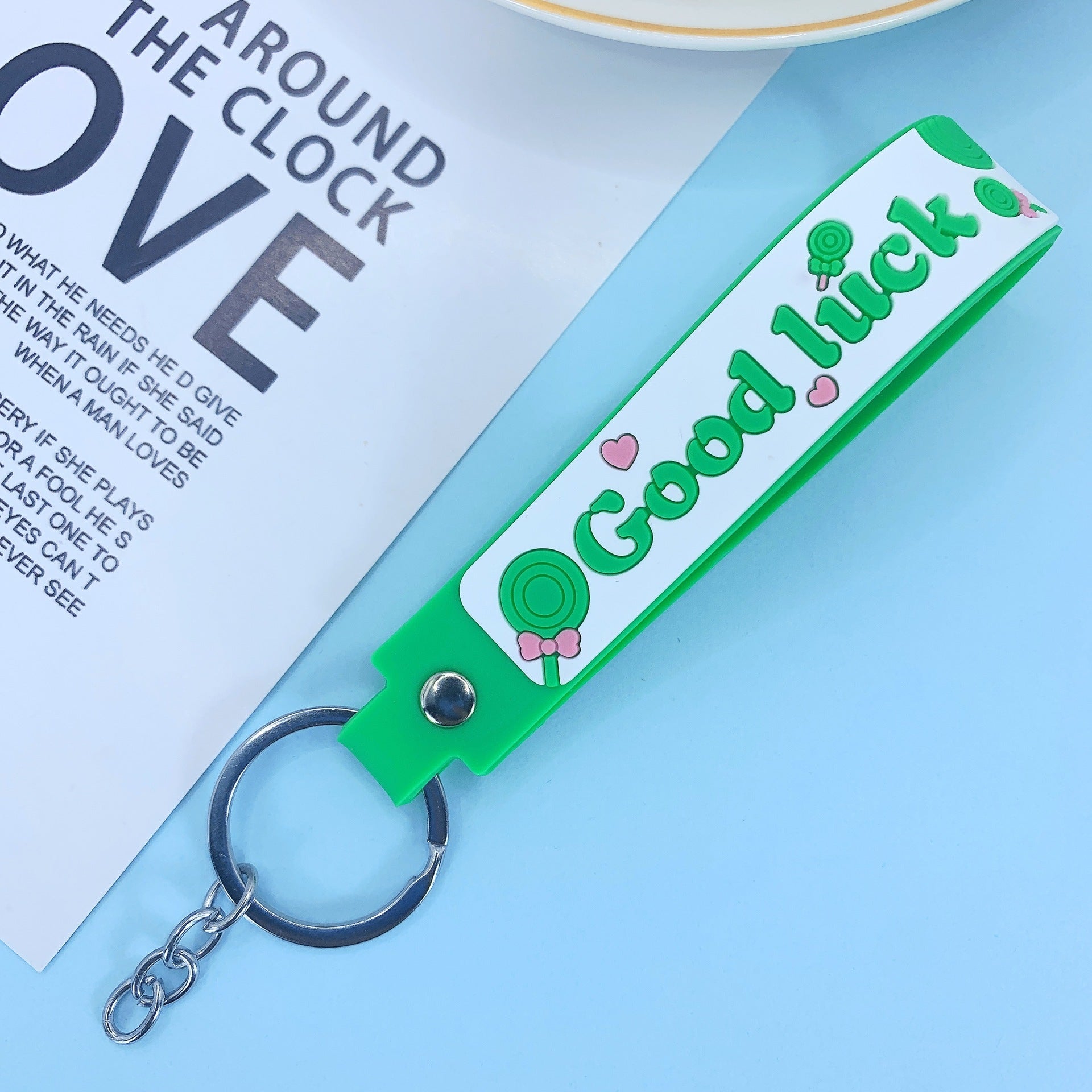 Lollipop Rainbow-colored Belt Hand Strap Keychain 96a9b2c2 d5bd 4612 ad6b 3412a11bb4dc
