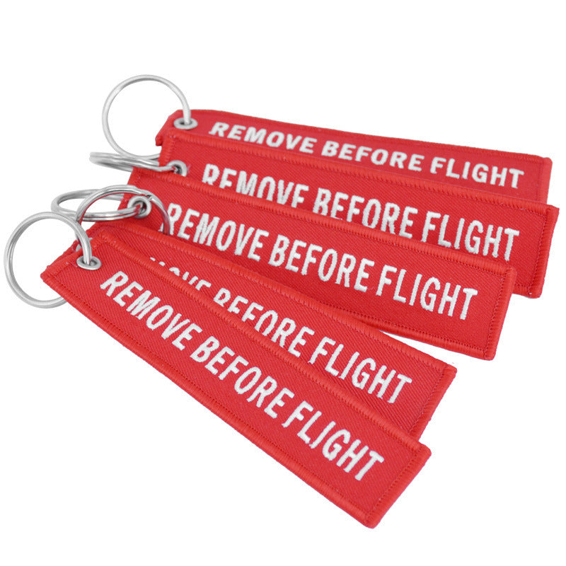 Personalized Embroidered Red Background White Keychain 96b0bce9 6b81 496d 9b03 13b75320fe05