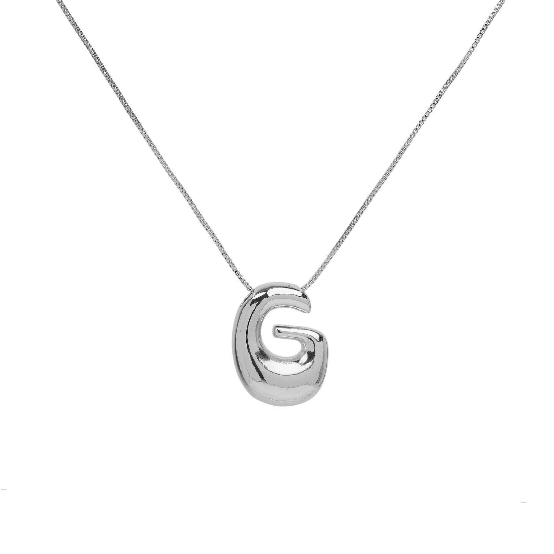 Brass Glossy Balloon English Letter Pendant Necklace 96c20ea4 6d3e 404a 9dc8 9b3d34b6923d
