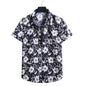 Summer New Men's Floral Shirt Hawaiian Print Short-Sleeved Shirt