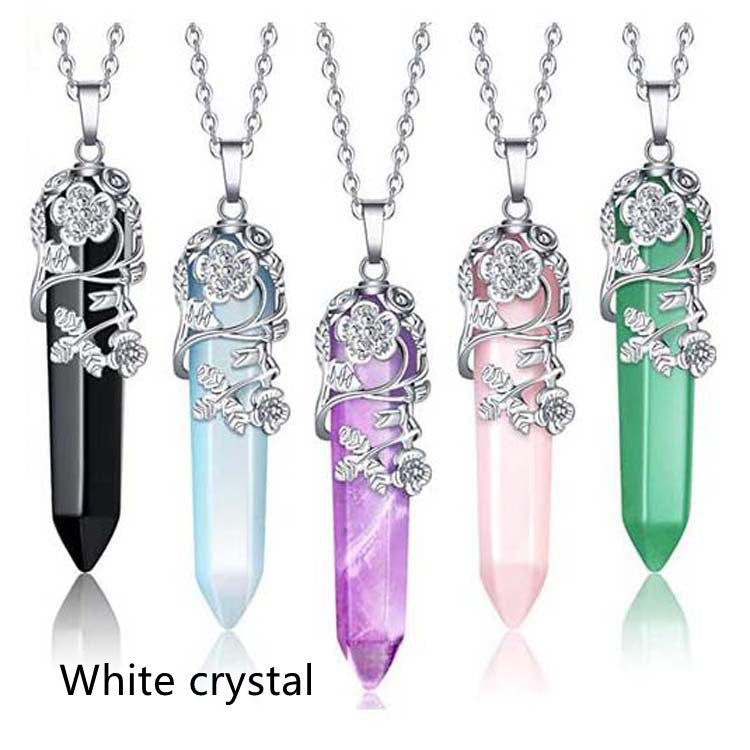 Fashion Natural Stone Crystal Rose Flower Hexagon 96cb59e6 d2d2 474c 9137 d485973629e1