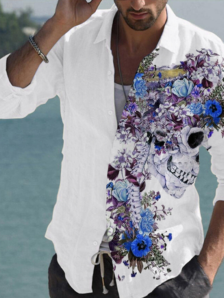 Color Matching Bamboo Linen Printed Men's Shirt 96d0e716 b2d4 4c37 a503 a94d5dc15d3c