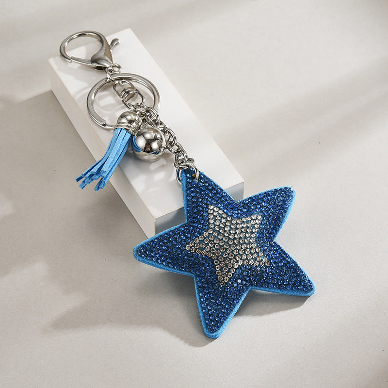 Pentagram Tassel Keychain Pendant European And American Style 96d4f261 08d1 4412 a041 0f218469727a