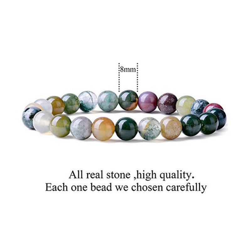 Europe And America Natural Agate Bead Bracelet 96defe64 a12d 4c7c b0f7 93a51a95c674