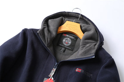 Winter Plus Size Men's Brushed Hoody