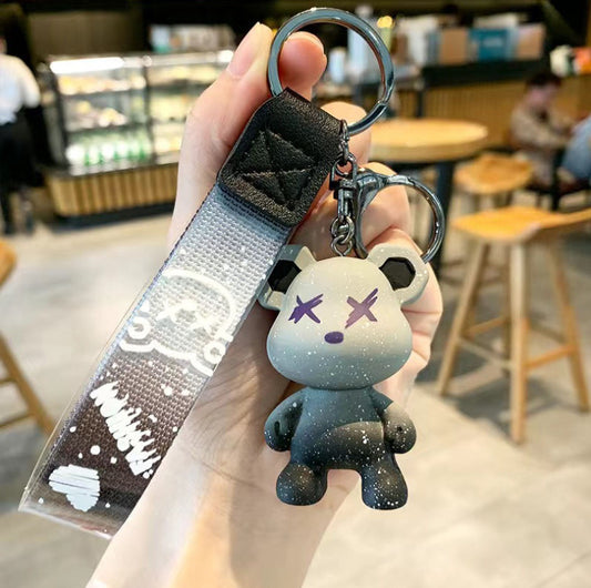 Cartoon Starry Chameleon Bear Car Silica Gel Key Chain 96dfc78a 6035 4c3f 880f 3ea6c7c96127