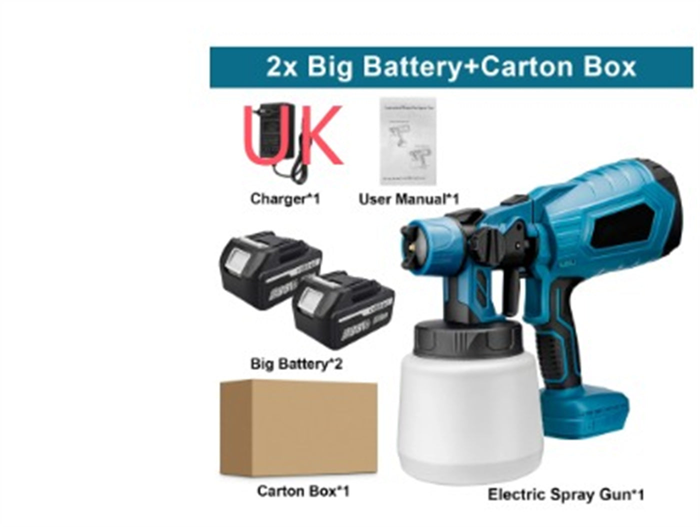 Gun Wireless Paint Sprayer Portable Paint Blue 97001ab6 96e4 4190 a8ce 71e89f421fac