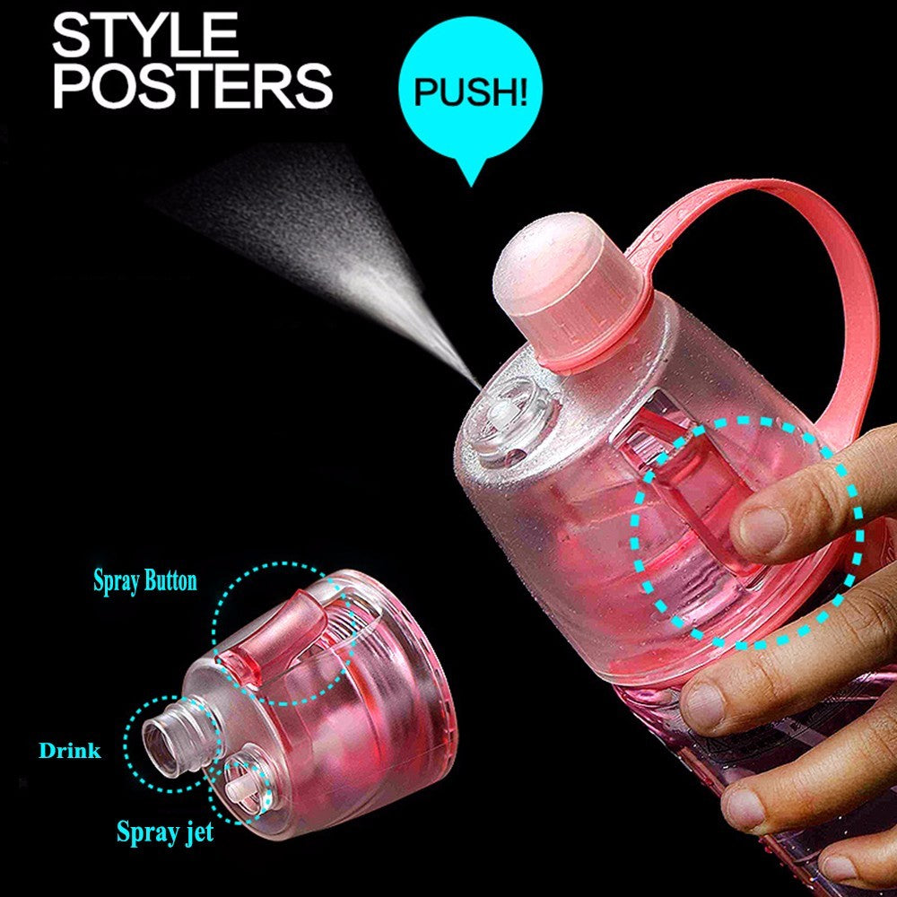 Sports plastic cup spray cup outdoor portable cup creative gift cup hydrating water cup 970885322302