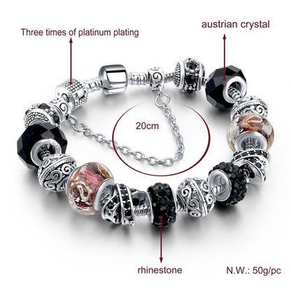 Colored Glazing Bead Bracelet Fashion Crystal 5 Colors 9725d40c 776b 47d6 8a6e 04340218f972
