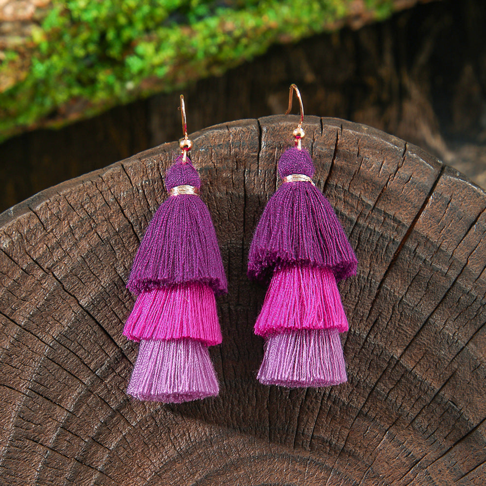 Vintage Bohemian Style Hand-woven Tassel Earrings 97277dc8 868c 4839 8886 73d494e85805
