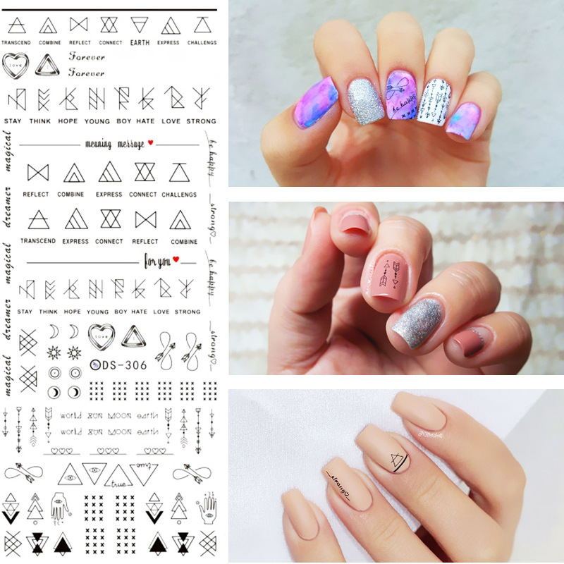 Geometric  DIY Art Nail Polish Stickers 972937778866