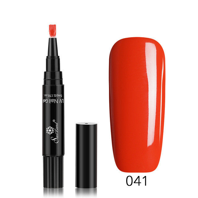3 In 1 Gel Nail Varnish Pen Glitter One Step Nail Art Gel Polish Hybrid - HD Wireless Product #47
