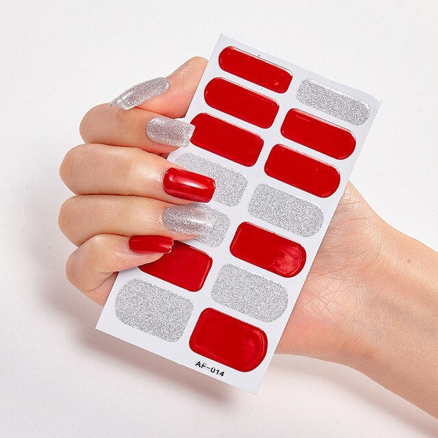 Solid Colors And Creative Nail Art Creative Women Salon Nail Decoration Fashion Nail Polish Nails Sticker Designer Nail Strip