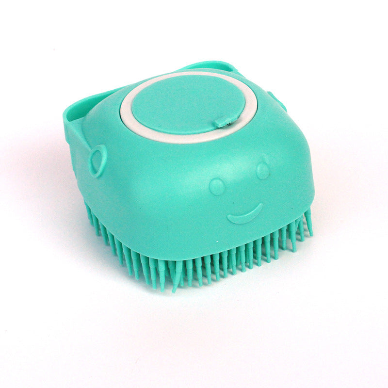 Silicone Dog Bath Massage Gloves Brush Pet Cat Bathroom Cleaning Tool Comb Brush For Dog Can Pour Shampoo Dog Grooming Suppli