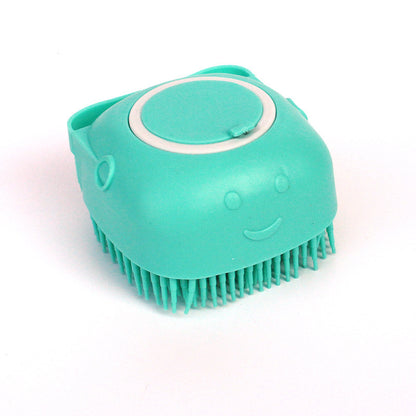 Silicone Dog Bath Massage Gloves Brush Pet Cat Bathroom Cleaning Tool Comb Brush For Dog Can Pour Shampoo Dog Grooming Suppli