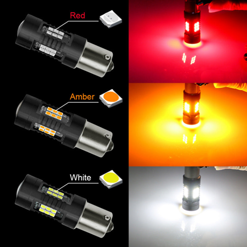 Automotive LED turn signal 1156 1157 BA15S 2835 3030 21SMD S25 reversing brake light 9762320604575
